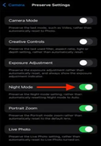 Disable Night Mode